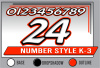 PRINTED NUMBER SET K-3